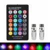 Set 2 Becuri T10 Pozitie Auto LED Multicolor RGB cu Telecomanda 6LED SMD - imagine 5