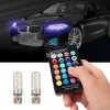 Set 2 Becuri T10 Pozitie Auto LED Multicolor RGB cu Telecomanda 6LED SMD - imagine 9
