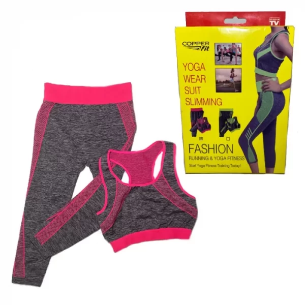 Costum pentru fitness sau yoga - 2 piese - bustiera si pantaloni ( Fitness și sport ) - imagine 2