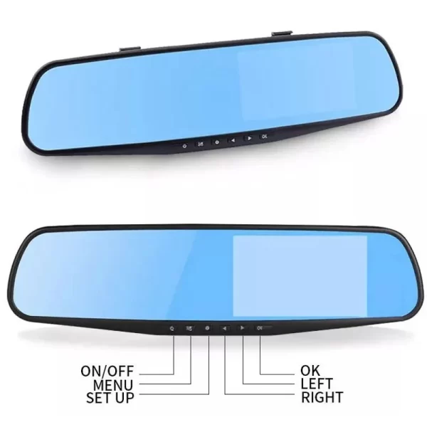 Oglinda Retrovizoare Auto Cu Camera Dubla Fata-Spate Full HD 1080 Ecran 4.3 Inch - imagine 4