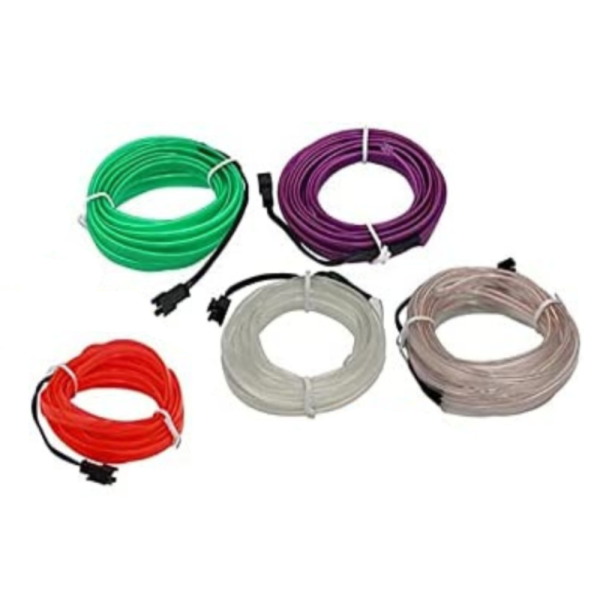 Fir cu lumina ambientala pentru auto , neon ambiental flexibil 2 M - imagine 9