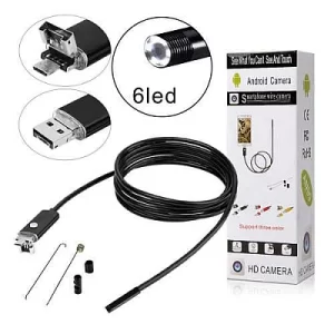 Camera endoscop foto/ video, diametru 7mm, cablu de 5m, waterproof