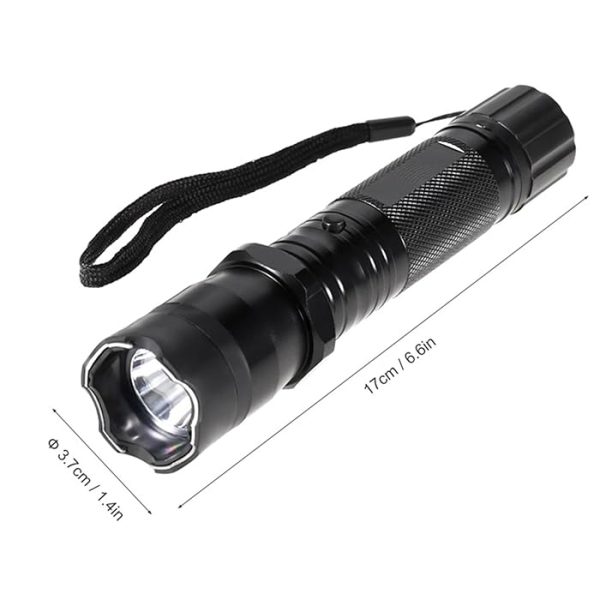 Lanternă LED reîncărcabilă portabilă  pentru utilizare în situații de urgență, lanternă tactică, ținută pentru mașină, camping, exterior, interioare, lanternă super luminoasă, rază lungă de acțiune, 130 lumeni - imagine 2