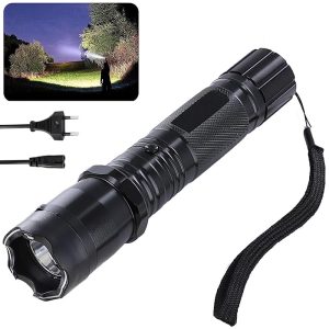 Lanternă LED reîncărcabilă portabilă  pentru utilizare în situații de urgență, lanternă tactică, ținută pentru mașină, camping, exterior, interioare, lanternă super luminoasă, rază lungă de acțiune, 130 lumeni