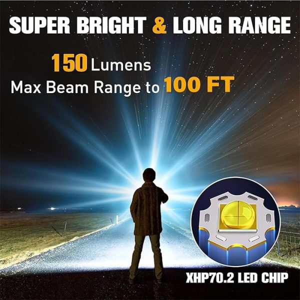 Lanternă LED reîncărcabilă portabilă  pentru utilizare în situații de urgență, lanternă tactică, ținută pentru mașină, camping, exterior, interioare, lanternă super luminoasă, rază lungă de acțiune, 130 lumeni - imagine 9