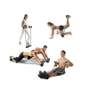 Aparat multifunctional pentru exercitii fitness, utilizabil de acasa, pentru bicepsi, muschi fesieri si abdomen, negru/ verde - imagine 3