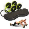 Aparat multifunctional pentru exercitii fitness, utilizabil de acasa, pentru bicepsi, muschi fesieri si abdomen, negru/ verde - imagine 9