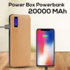 Baterie externa powerbank 2000mAh cu 3 USB,husa piele sintetica