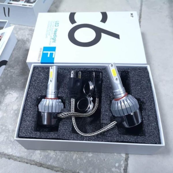 Set 2 LED-Uri Auto Techstar® C6, H7, 36w, 3800 Lumeni, 6500K, AUTO, 12-24 Volti, COB - imagine 10