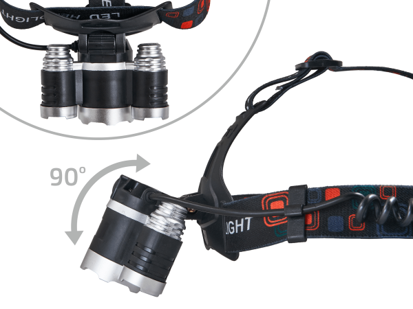Lanterna frontala cu acumulator, Led si zoom Cree 5W - imagine 6