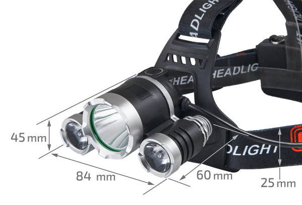 Lanterna frontala cu acumulator, Led si zoom Cree 5W - imagine 8