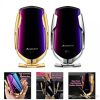 INCARCATOR WIRELESS QI FAST CHARGE SI SUPORT AUTO R1, PRINDERE VENTUZA, SENZOR IR, GOLD ( Auto&Moto )