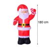 Mos Craciun Gonflabil cu lumini, 180 cm, de exterior-interior, rezistent la apa si frig - imagine 2