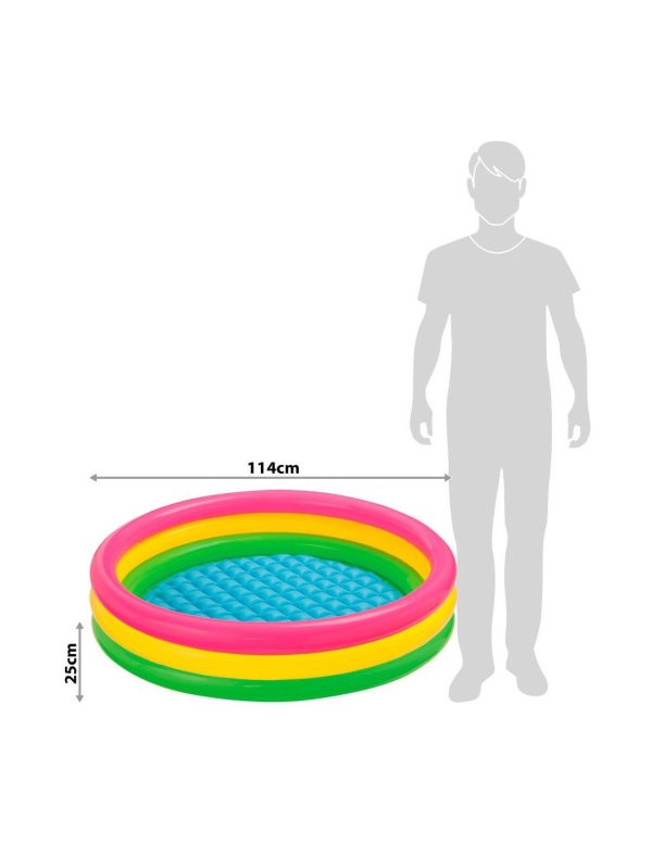 Piscina gonflabila 114x25 cm - cu 3 inele - imagine 4