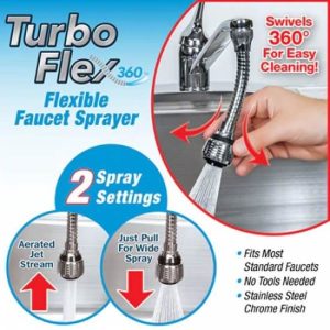 Extensie Flexibila Robinet CleanPro® cu Brat Metalic 2 Moduri de Folosire, Compatibilitate Universala
