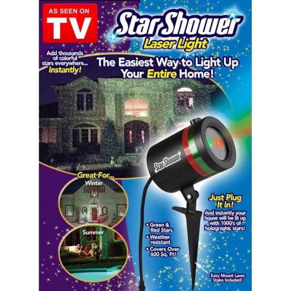 Proiector cu laser pentru decoratiuni de Craciun, Multicolor 3D,exterior/interior - imagine 9