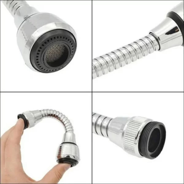 Extensie Flexibila Robinet CleanPro® cu Brat Metalic 2 Moduri de Folosire, Compatibilitate Universala - imagine 6