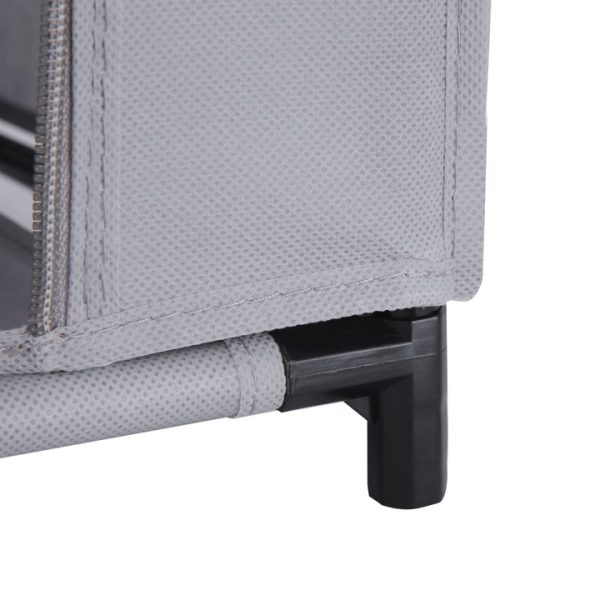 Dulap de pantofi, DBG, Metal/ Plastic, 30 x 60 x 90 cm, Gri - imagine 3