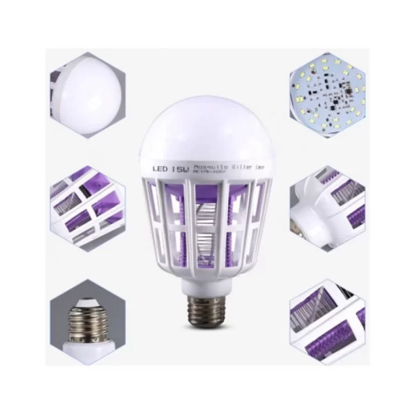 Bec 2 in 1 cu lampa UV impotriva insectelor - imagine 6