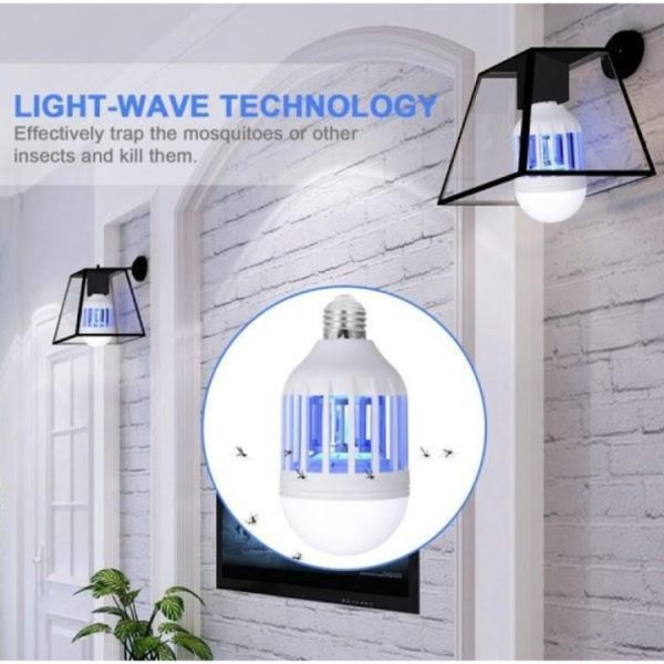 Bec LED 2 in 1 cu lampa UV anti insecte Echo Soul, aparat anti tantari, muste, musculite - imagine 4