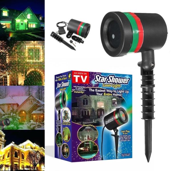 Proiector cu laser pentru decoratiuni de Craciun, Multicolor 3D,exterior/interior - imagine 13