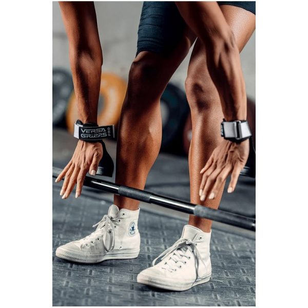 Set 2 manusi sport Versa Gripps, suport integrat pentru incheieturi, confortabile, universale, negru - imagine 2