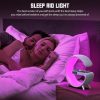 Lampa G RGB cu ceas cu alarma, lumina si sunet, difuzor Bluetooth si incarcator rapid wireless - imagine 4