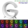 Lampa G RGB cu ceas cu alarma, lumina si sunet, difuzor Bluetooth si incarcator rapid wireless - imagine 5