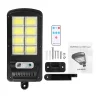 Pachet 2 lampe solare stradale 2×160 de leduri, senzor de miscare - imagine 4
