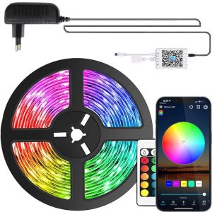 Banda LED Smart RGB cu telecomanda si app 60 leduri