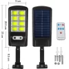 Pachet 2 lampe solare stradale 2×160 de leduri, senzor de miscare - imagine 8
