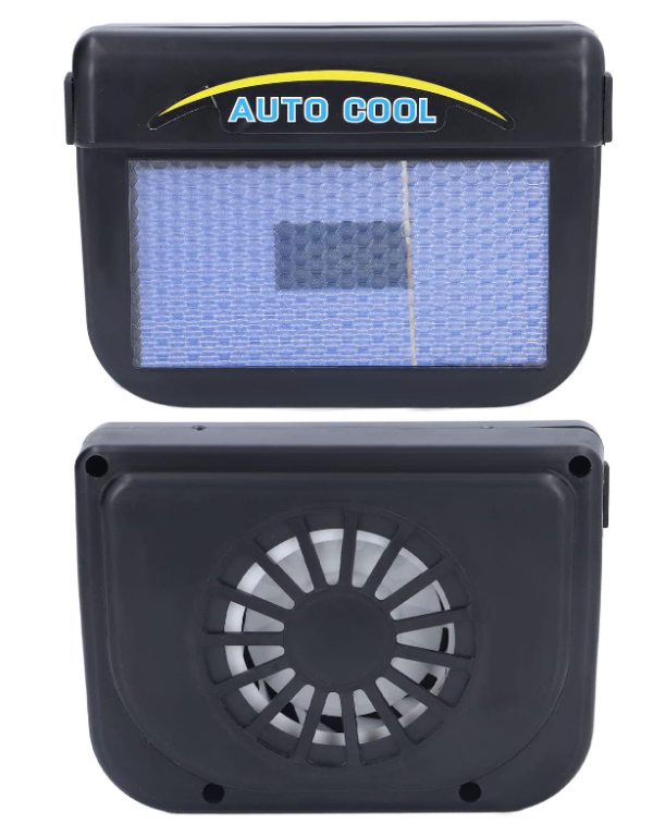 Ventilator auto cu incarcare energie solara pentru geam automobil, cu prindere de cauciuc - imagine 4