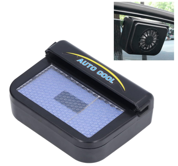 Ventilator auto cu incarcare energie solara pentru geam automobil, cu prindere de cauciuc - imagine 8