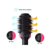 Perie electrica Fixa cu aer cald One Step Dryer, Fynllur, 3 in 1, uscator, perie, ondulator, Putere 1000 W, tehnologie Ionica, 3 trepte de viteza - imagine 4