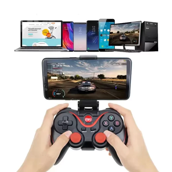 CONTROLLER JOYSTICK V8 CU BLUETOOTH PENTRU TELEFOANE IOS, ANDROID, PC, PS3 SI TV - imagine 7