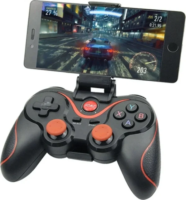 CONTROLLER JOYSTICK V8 CU BLUETOOTH PENTRU TELEFOANE IOS, ANDROID, PC, PS3 SI TV