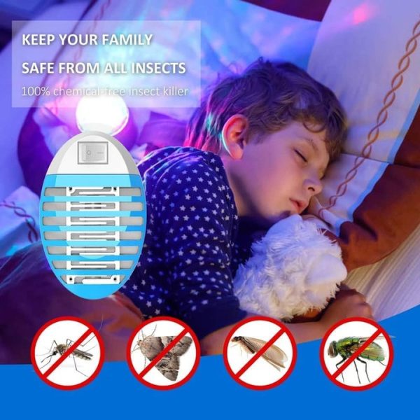 Set 4 Mini Aparat cu Lampa UV Anti Insecte, Cafuneplus®, anti-tantari, de interior, pentru Camera, Acoperire 16mp