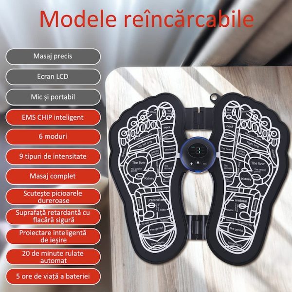 APARAT ELECTROSTIMULATOR EMS PENTRU MASAJ TALPI - imagine 3