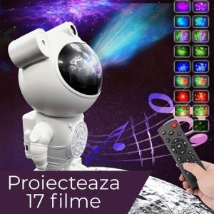 Proiector in forma de astronaut, permite proiectarea stelelor sau galaxiilor