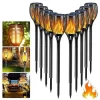 Set 8 x Lampa solara tip torta cu efect flacara, 51 cm