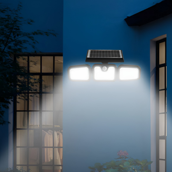 Lampă solară 74 LED-uri 15W, cu senzor de mișcare și de crepuscul . - imagine 7