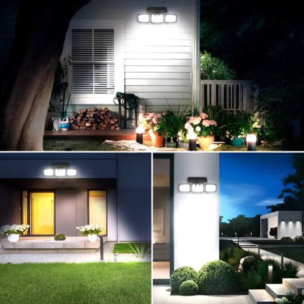 Lampă solară 74 LED-uri 15W, cu senzor de mișcare și de crepuscul . - imagine 9