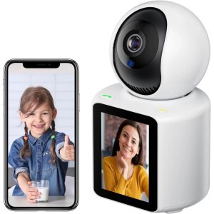 Camera video comunicare bidirectionala, ecran de 2.8 inch, monitorizare bebelusi, apeluri telefonice video, 360°, HD 1080p, infrarosu, detectare miscare, stocare in Cloud si pe card SD