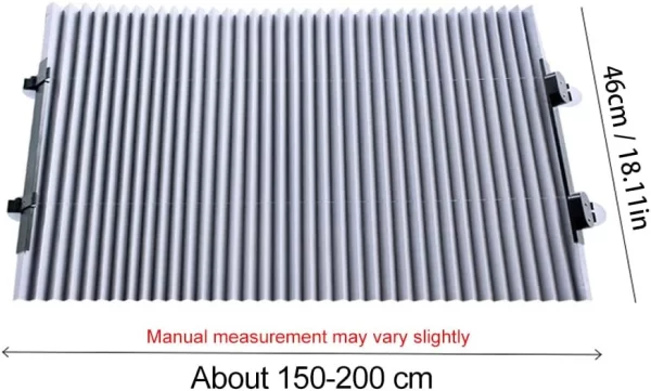 Copertina parasolar auto retractabil impotriva razelor UV, fixare prin ventuze, pentru parbriz sau luneta - imagine 3