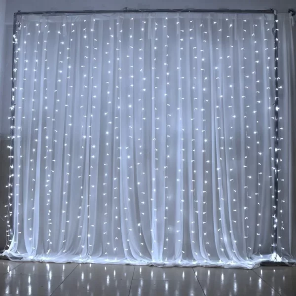 Instalatie Craciun perdea interior/exterior LED, diverse marimi si culori - imagine 4