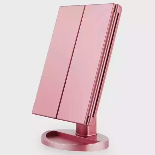 Oglinda cosmetica LED extensibila, buton tactil - imagine 3