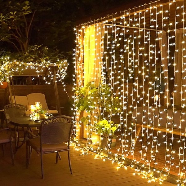 Instalatie Craciun perdea interior/exterior LED, diverse marimi si culori - imagine 3