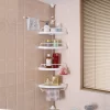Etajera colt pentru baie si dus, 4 sau 5 rafturi, inaltime reglabila 260cm, montare pe colt - imagine 6