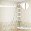 Etajera colt pentru baie si dus, 4 sau 5 rafturi, inaltime reglabila 260cm, montare pe colt - imagine 2