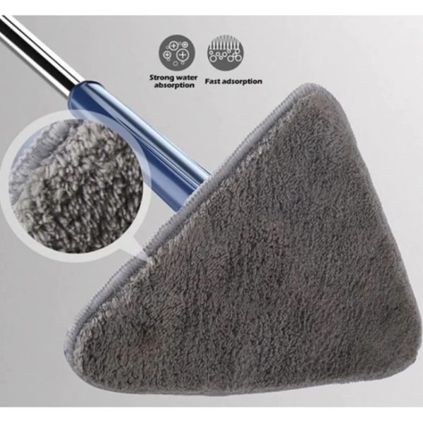 Mop cu cap triunghiular, reglabil, rotire 360 grade,rezerva inclusa - imagine 7